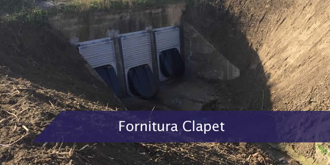 Fornitura valvola a clapet di fine linea su canale “Consorzio per la Bonifica della Capitanata”