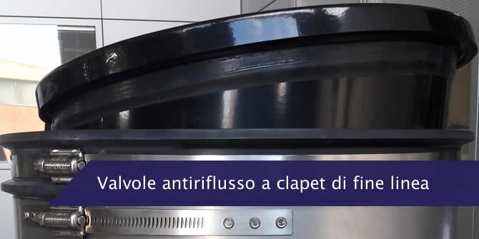 Valvole antiriflusso a clapet di fine linea