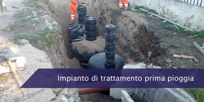 Fornitura di un impianto di trattamento prima pioggia, Leporano (TA)