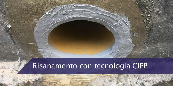 Lavori di risanamento non distruttivo tubazione dn 400 con tecnologia CIPP