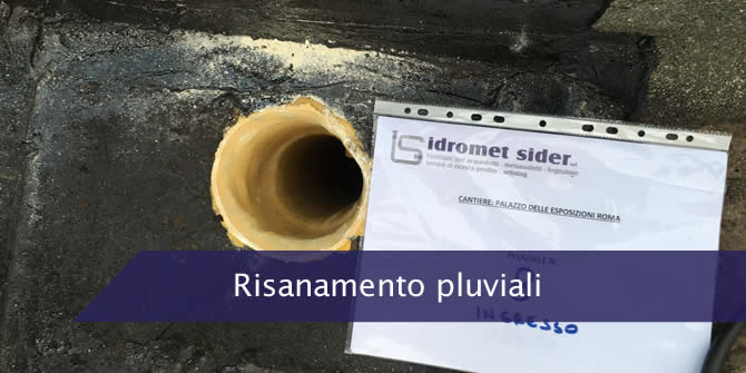 Risanamento di nove colonne pluviali presso il Palazzo delle Esposizioni di Roma