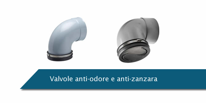 Valvola anti-odore e anti-zanzara